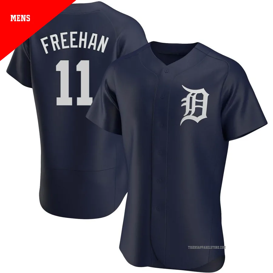 Men's Detroit Tigers Bill Freehan ＃11 Navy Authentic Alternate Jersey