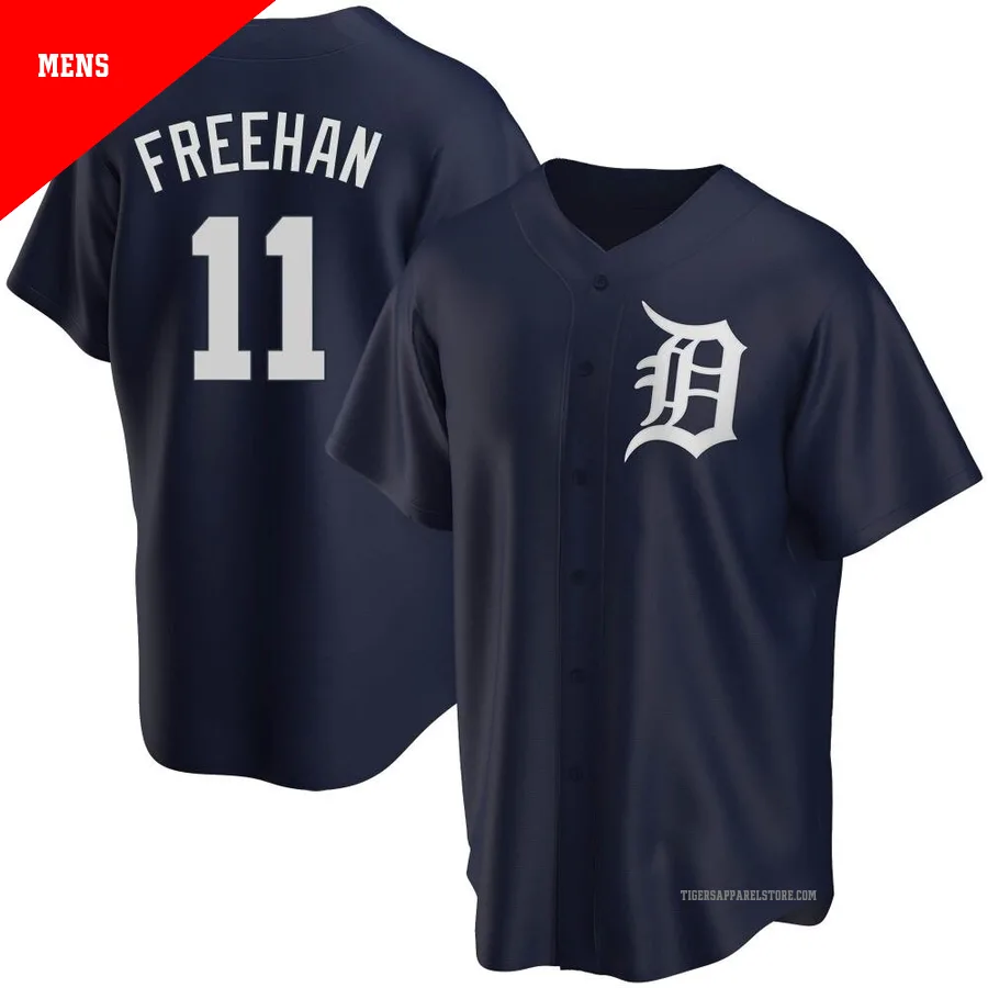 Men's Detroit Tigers Bill Freehan ＃11 Navy Replica Alternate Jersey