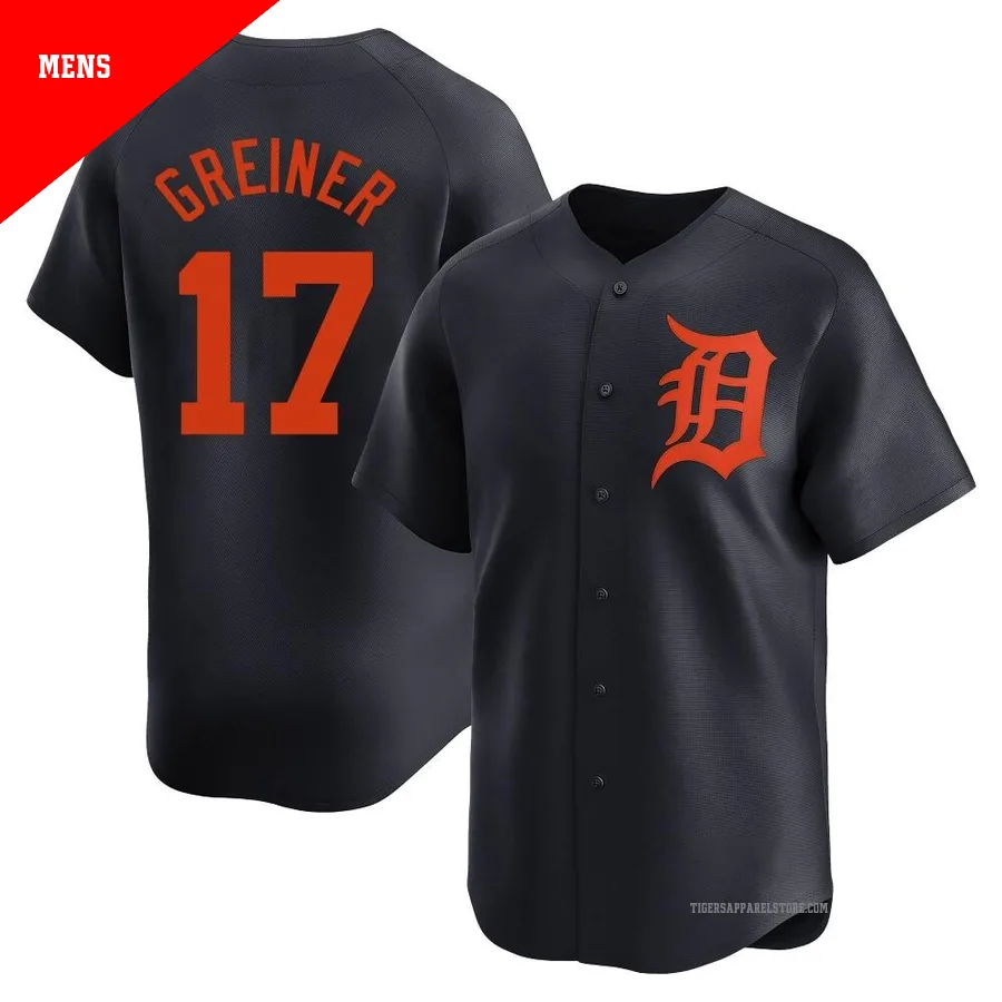 Men's Detroit Tigers Grayson Greiner ＃17 Navy Limited Alternate Jersey