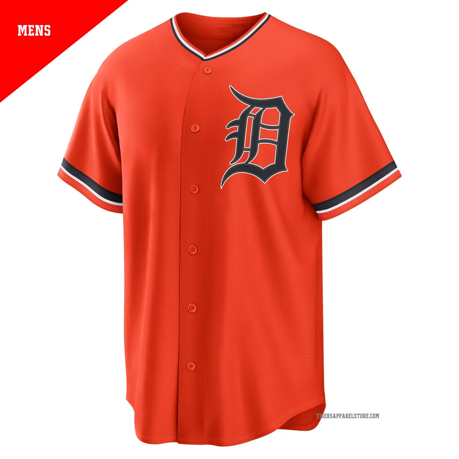 Men's Detroit Tigers Keider Montero ＃54 Orange Replica Alternate