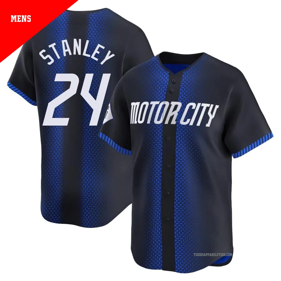 Men's Detroit Tigers Mickey Stanley ＃24 Blue Limited 2024 City Connect Jersey