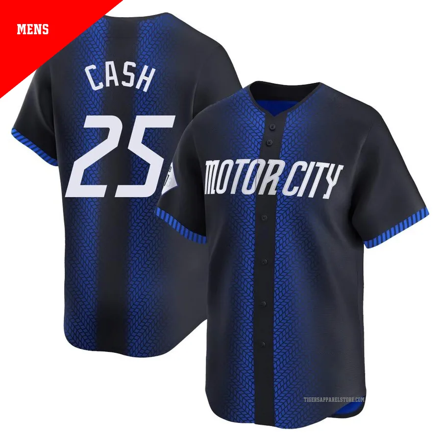 Men's Detroit Tigers Norm Cash ＃25 Blue Limited 2024 City Connect Jersey