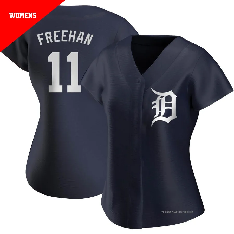 Women's Detroit Tigers Bill Freehan ＃11 Navy Authentic Alternate Jersey