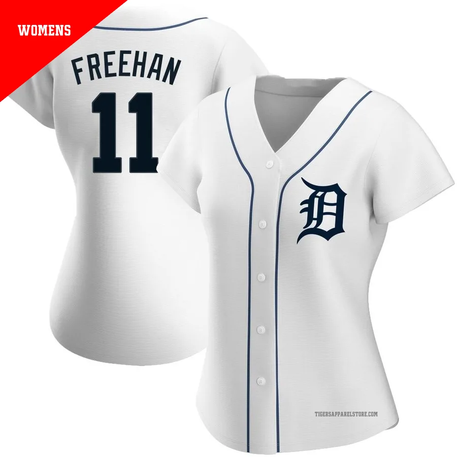 Women's Detroit Tigers Bill Freehan ＃11 White Authentic Home Jersey
