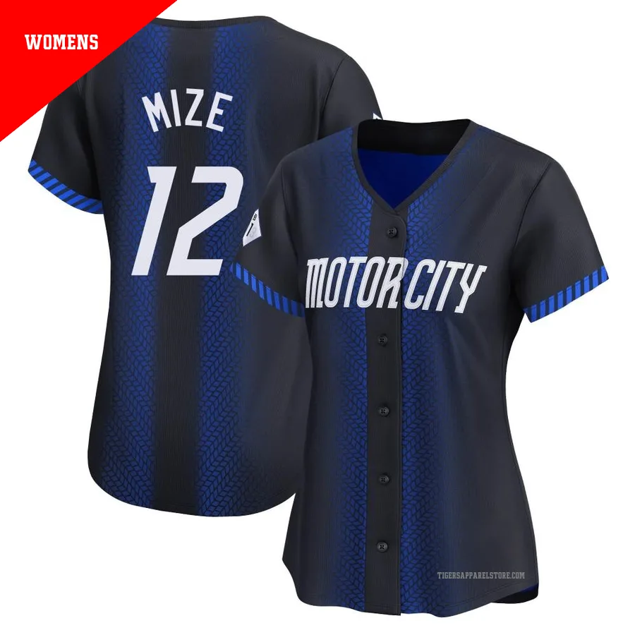 Women's Detroit Tigers Casey Mize ＃12 Blue Limited 2024 City Connect Jersey