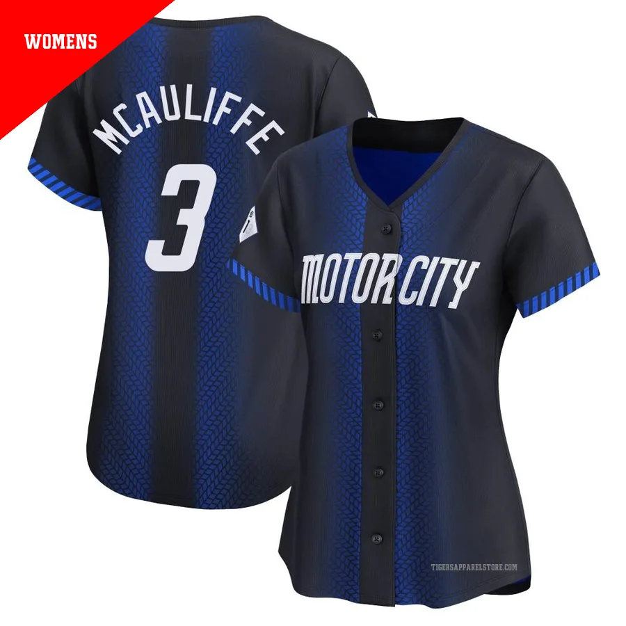Women's Detroit Tigers Dick Mcauliffe ＃3 Blue Limited 2024 City Connect Jersey