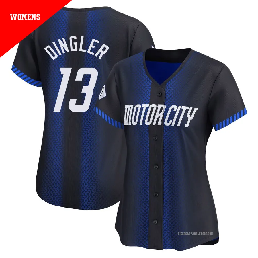 Women's Detroit Tigers Dillon Dingler ＃13 Blue Limited 2024 City Connect Jersey