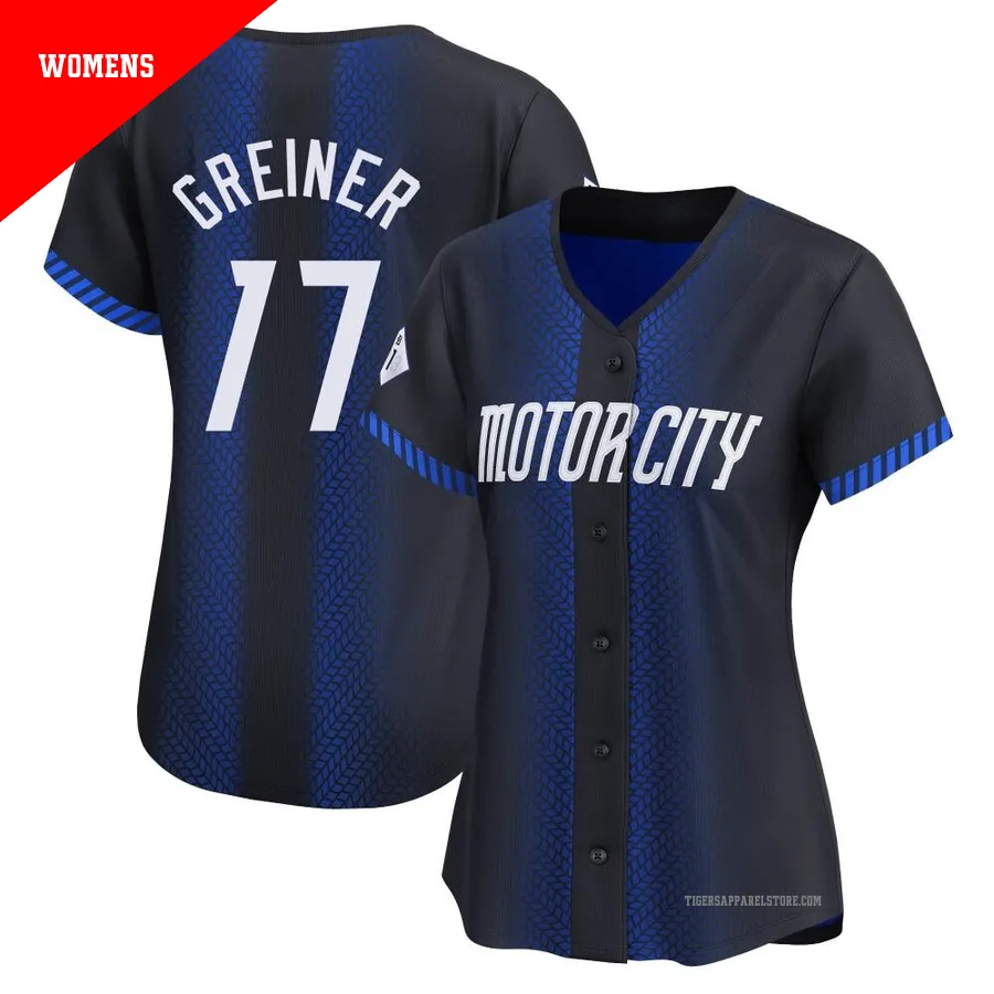 Women's Detroit Tigers Grayson Greiner ＃17 Blue Limited 2024 City Connect Jersey
