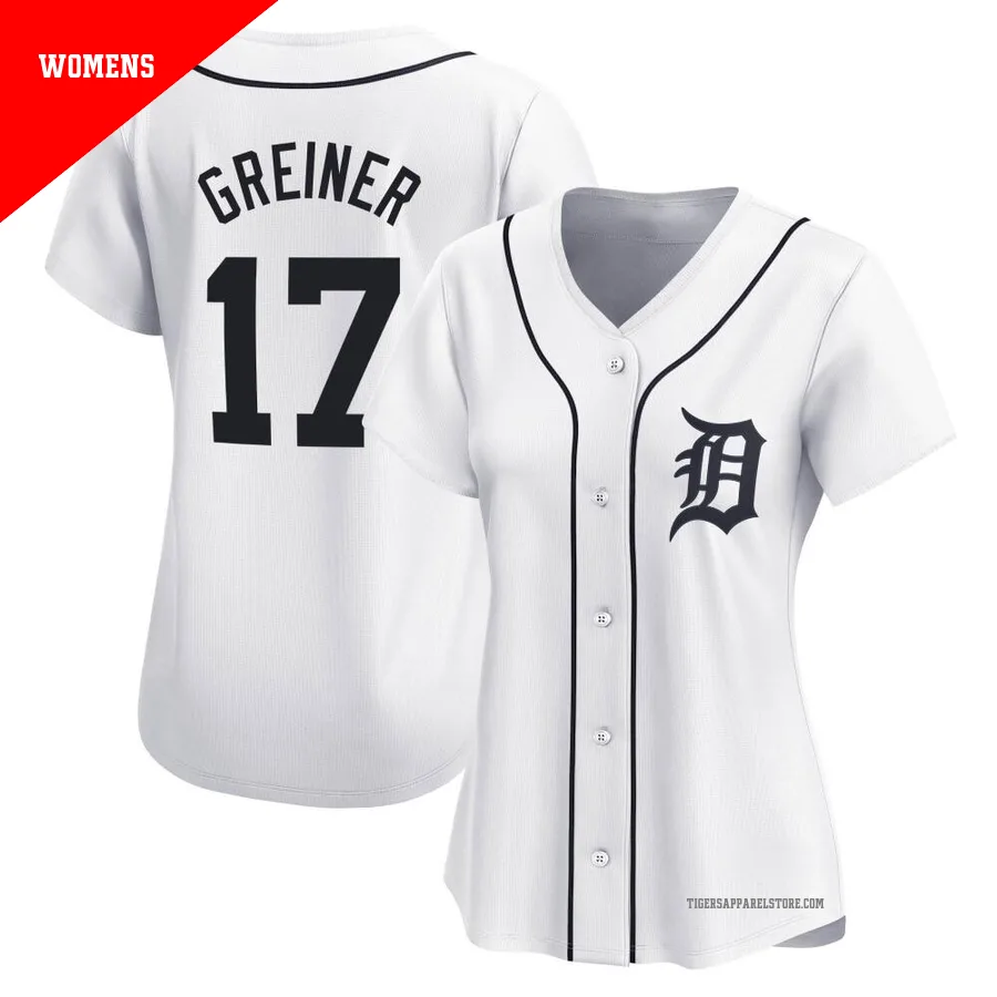 Women's Detroit Tigers Grayson Greiner ＃17 White Limited Home Jersey