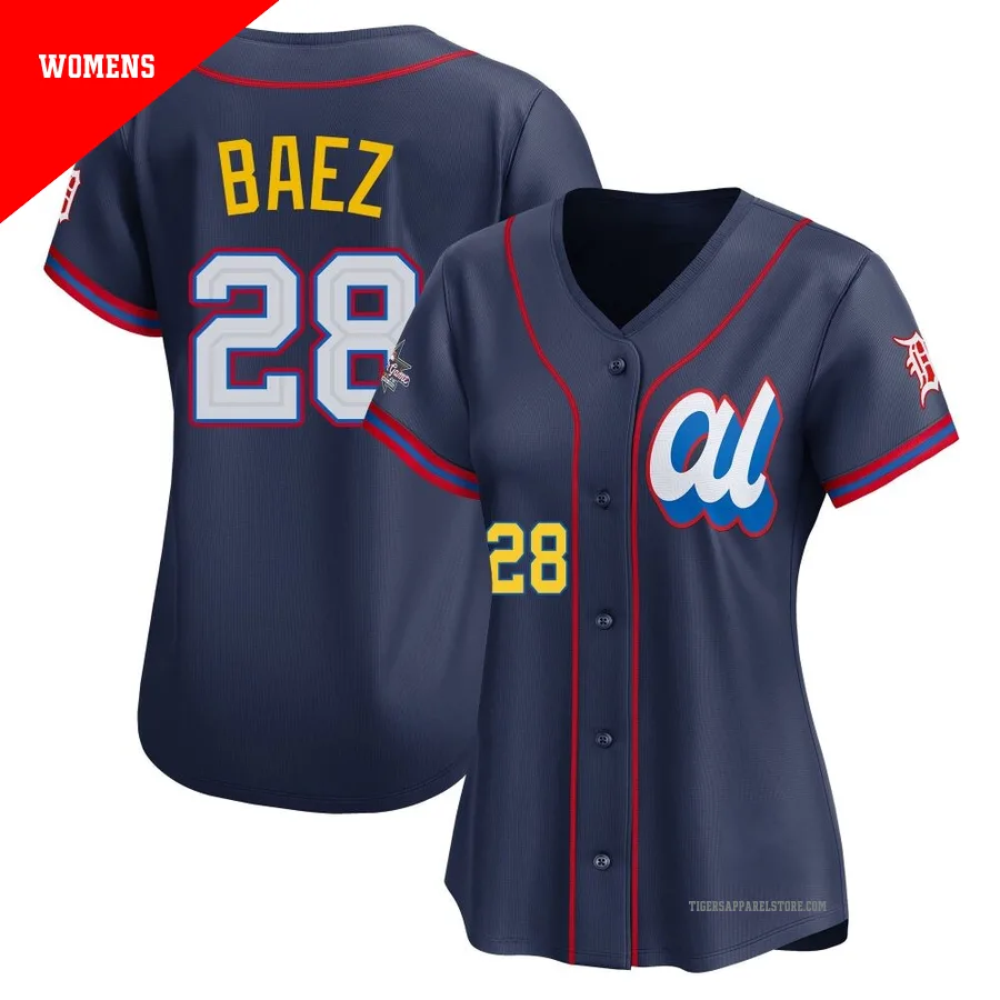 Women's Detroit Tigers Javier Baez ＃28 Navy Limited American League 2025 All-Star Edition Jersey