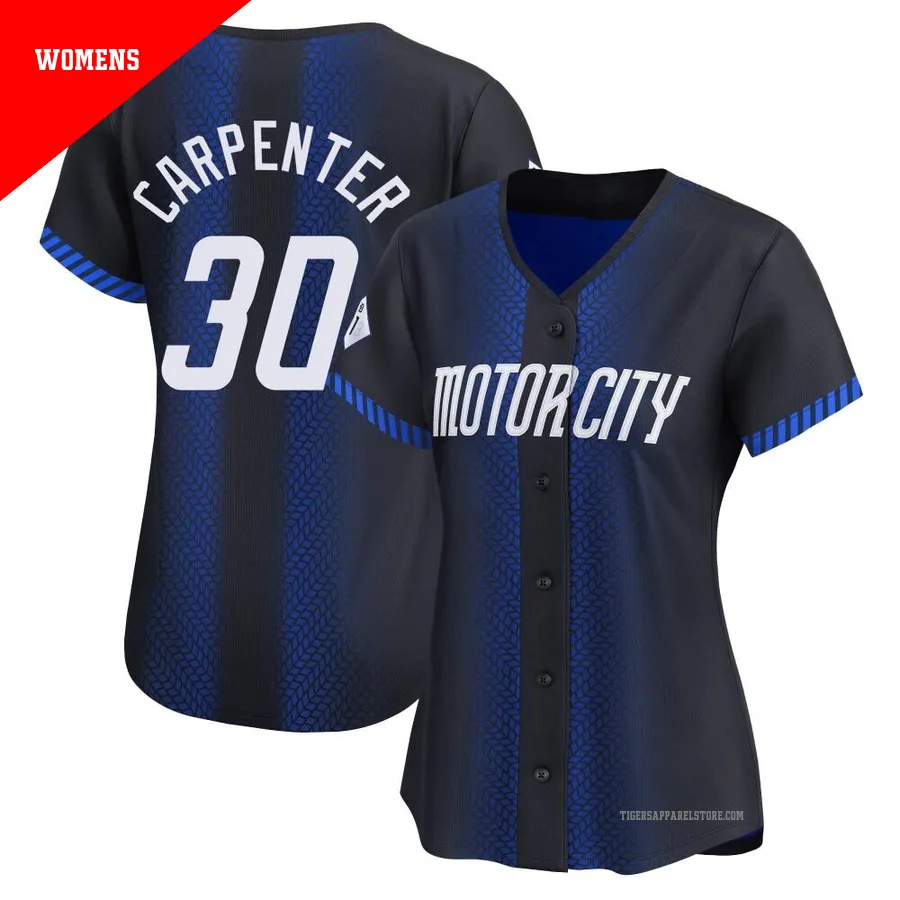 Women's Detroit Tigers Kerry Carpenter ＃30 Blue Limited 2024 City Connect Jersey