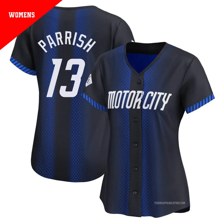 Women's Detroit Tigers Lance Parrish ＃13 Blue Limited 2024 City Connect Jersey