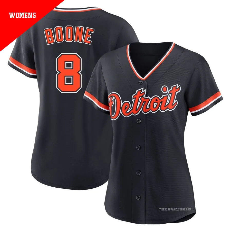 Women's Detroit Tigers Ray Boone ＃8 Navy Replica Alternate 2nd Jersey