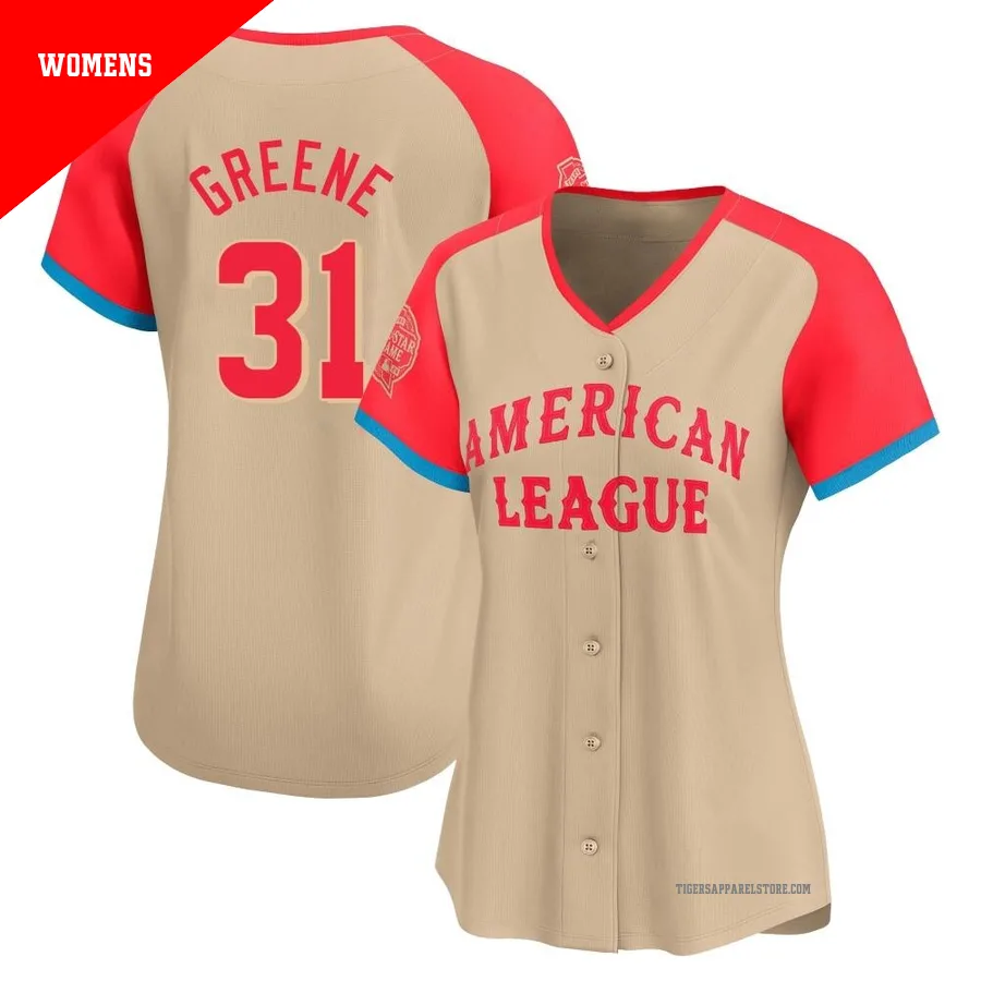 Women's Detroit Tigers Riley Greene ＃31 Cream Limited American League 2024 All-Star Game Jersey