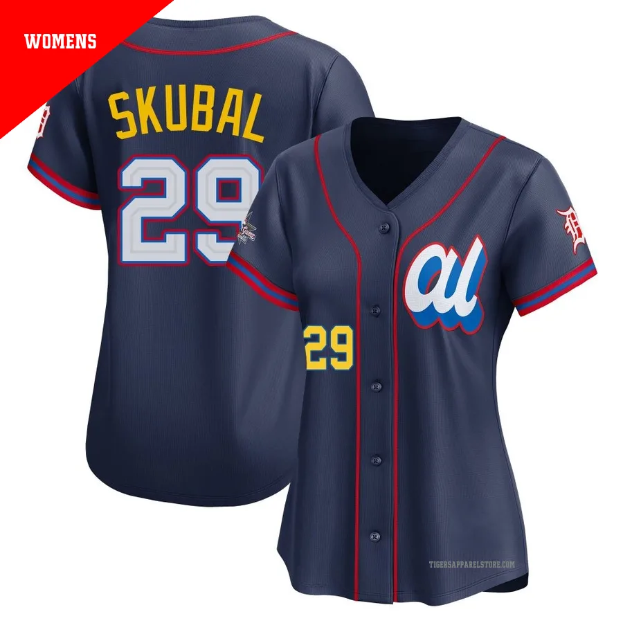 Women's Detroit Tigers Tarik Skubal ＃29 Navy Limited American League 2025 All-Star Edition Jersey