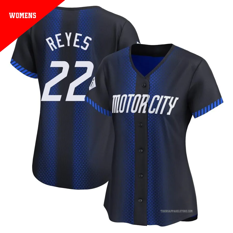 Women's Detroit Tigers Victor Reyes ＃22 Blue Limited 2024 City Connect Jersey