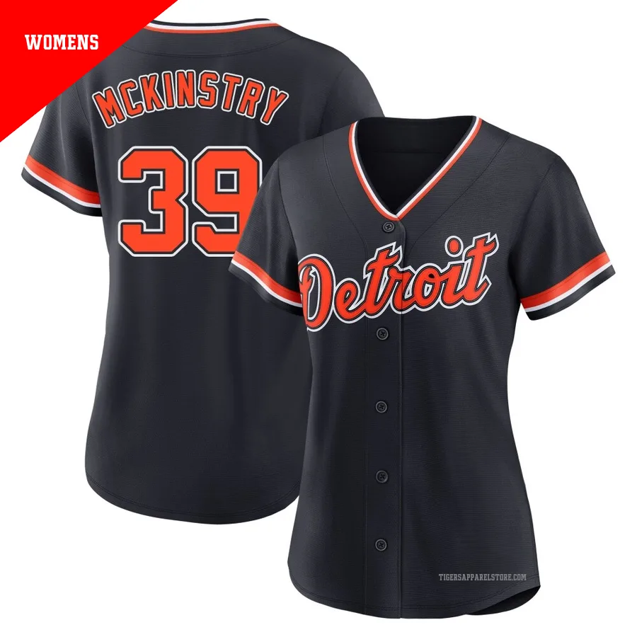 Women's Detroit Tigers Zach McKinstry ＃39 Navy Replica Alternate 2nd Jersey