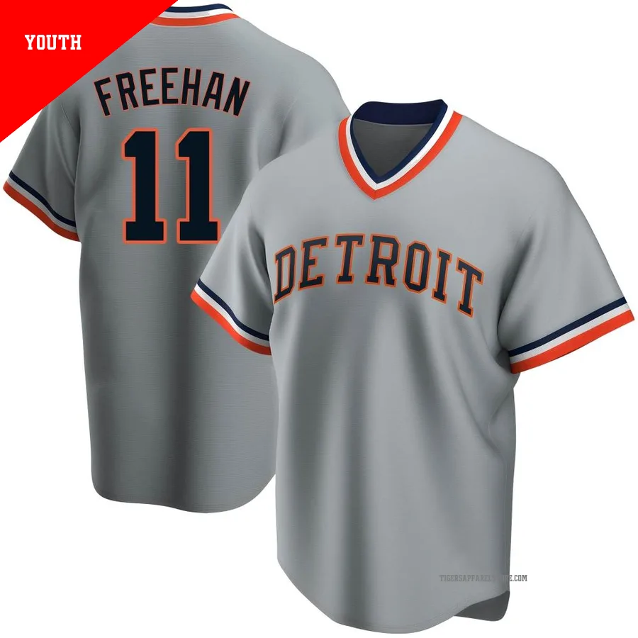 Youth Detroit Tigers Bill Freehan ＃11 Gray Replica Road Cooperstown Collection Jersey