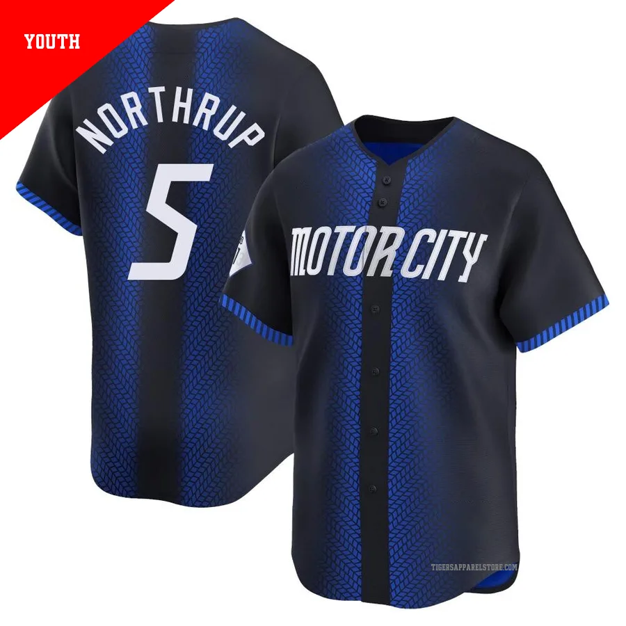 Youth Detroit Tigers Jim Northrup ＃5 Blue Limited 2024 City Connect Jersey