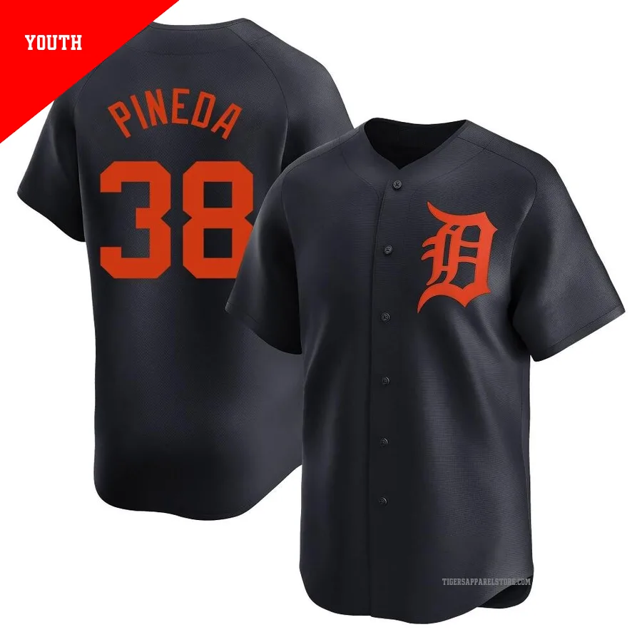 Youth Detroit Tigers Michael Pineda ＃38 Navy Limited Alternate Jersey