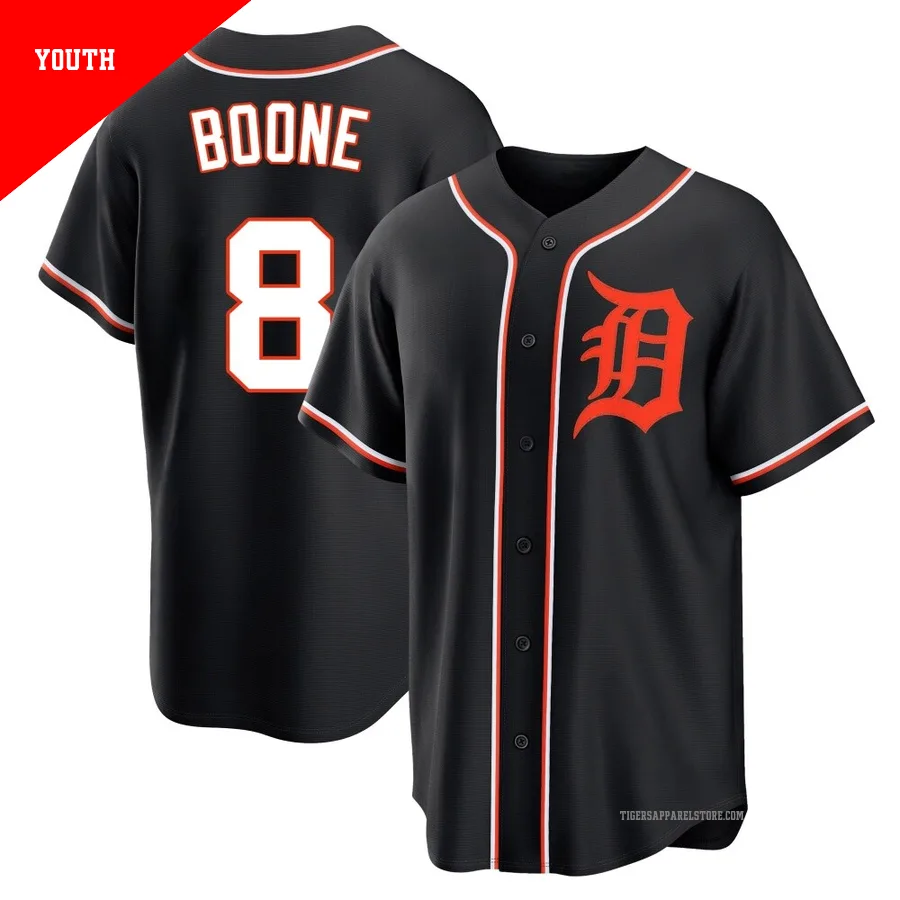 Youth Detroit Tigers Ray Boone ＃8 Black Replica Fashion Out Jersey