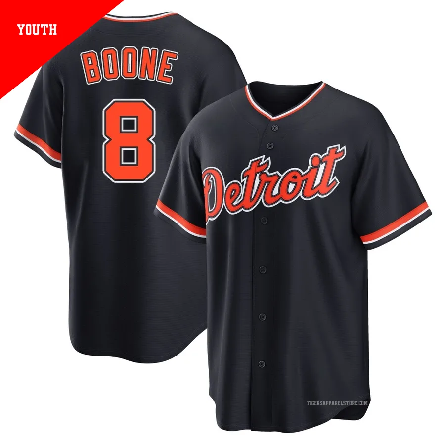Youth Detroit Tigers Ray Boone ＃8 Navy Replica Alternate 2nd Jersey