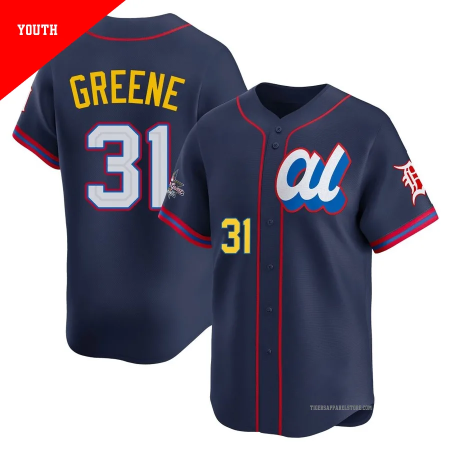 Youth Detroit Tigers Riley Greene ＃31 Navy Limited American League 2025 All-Star Edition Jersey