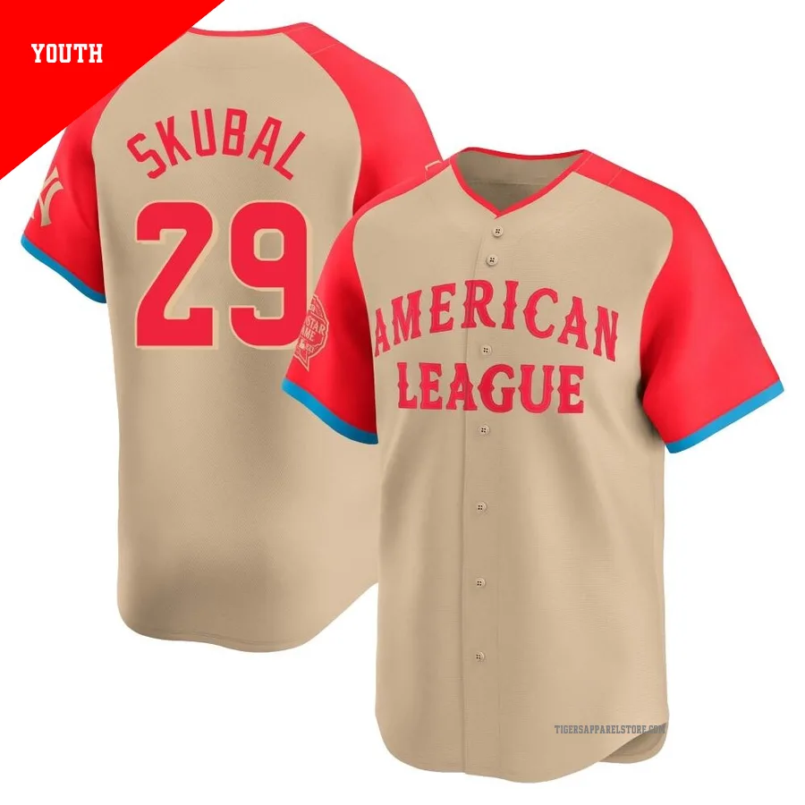 Youth Detroit Tigers Tarik Skubal ＃29 Cream Limited American League 2024 All-Star Game Jersey