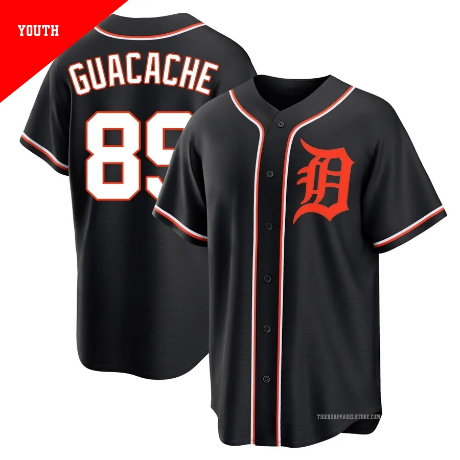 Youth Detroit Tigers Xiomer Guacache ＃89 Black Replica Fashion Out Jersey